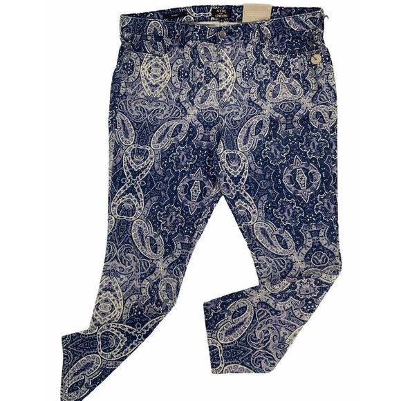 NYDJ Chicos LiftxTuck Paisley Jeans Womens 18 Skinny Flawless Contour Denim NWT - Picture 2 of 11